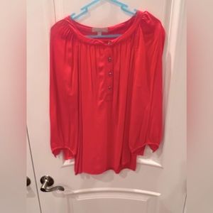 Banana Republic coral silk women’s top size Medium
